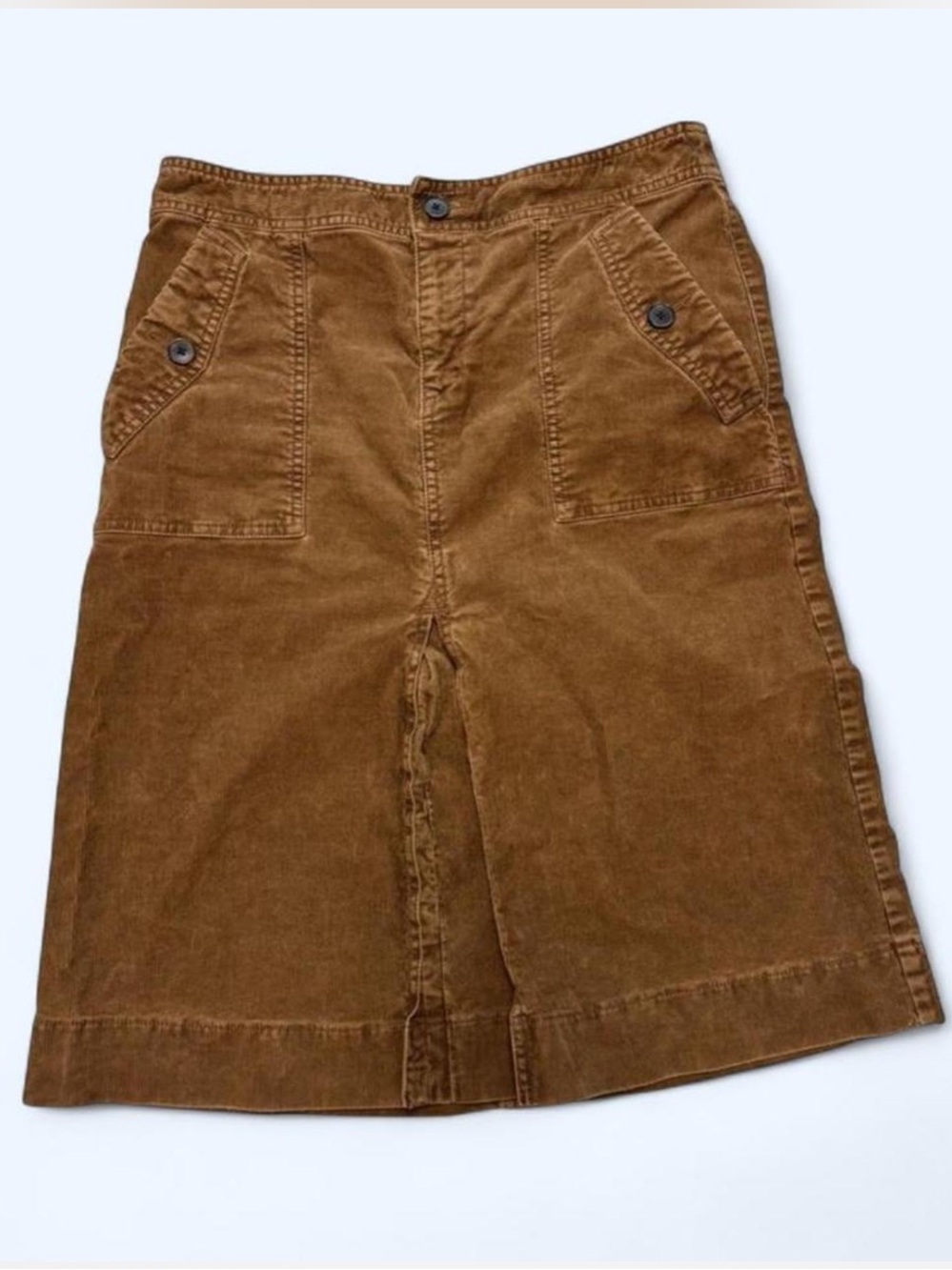 Dark Academia Corduroy Midi Skirt Earth Tone Retro Fall A Line Size 4